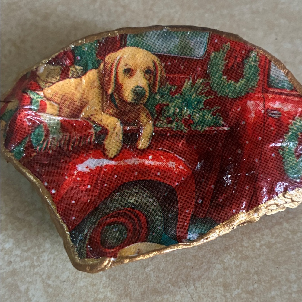 Festive Red and Gold Decorative Accent